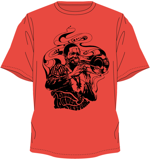 detell GRF BLACK GROOVE Tシャツ フレンチレッド